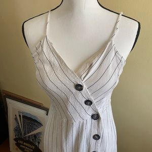 Long white striped dress